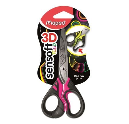 Ciseaux Sensoft Fluo - 13.5 cm - Maped 48310