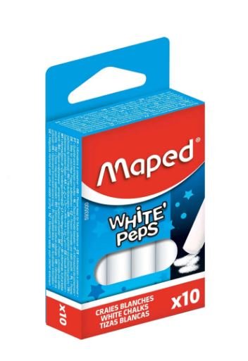 Boîte de 10 craies blanches MAPED