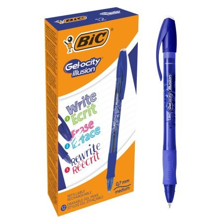 stylo GEL-OCITY illusion BIC encre bleu effaçable