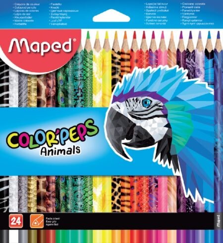 Crayons color' peps animaux Bte de 24